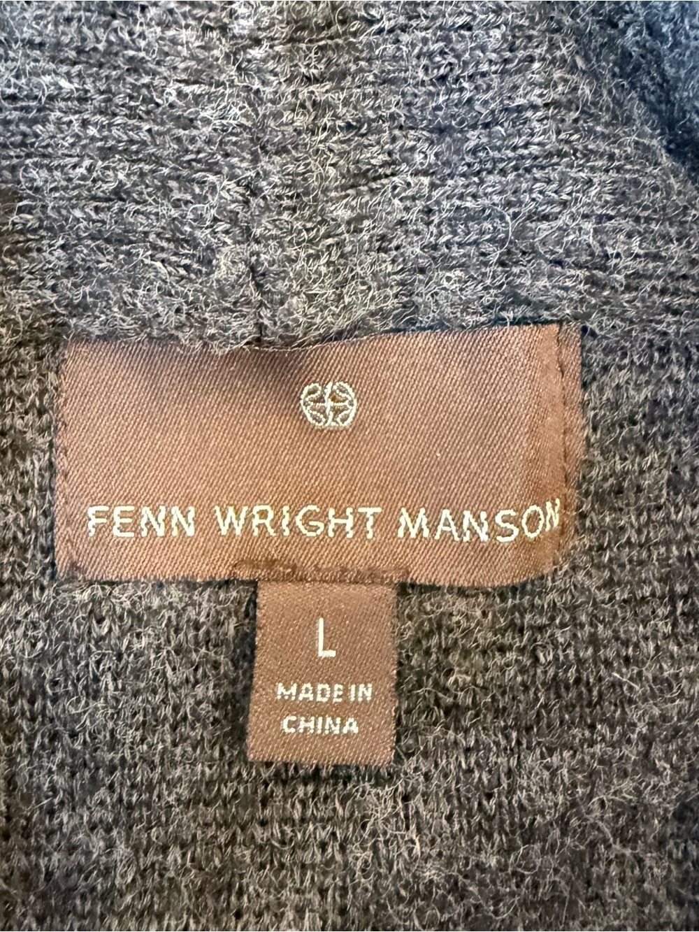 Fenn Wright Manson Womens Large Knit Cardigan Grey Colorblock Button Front - Picture 6 of 7